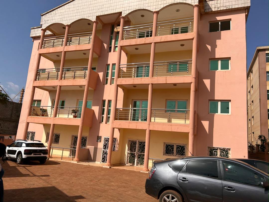 Front view of the R+3 apartment building for sale in Odza, Yaoundé